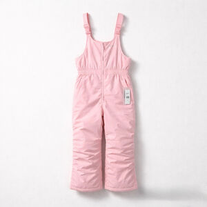 NEW! GIRLS EDDIE BAUER POWDER SEARCH BIB PANTS M 10/12 PINK SNOW OVERALLS